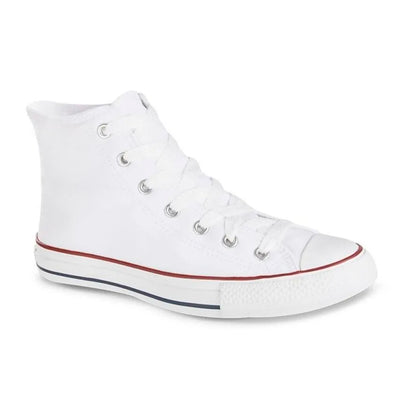 🏆 Tenis Bota Discovery Blanco linea roja Croydon en Lona – Modelo Alto Colegial