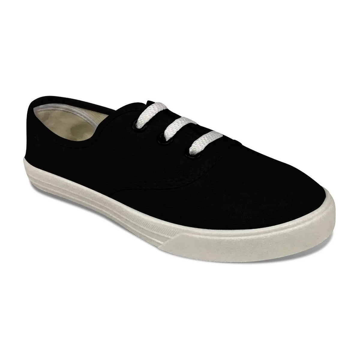 Tenis Pisahuevos Colegiales En Lona Venus Pisahuevo Blancos y Negros