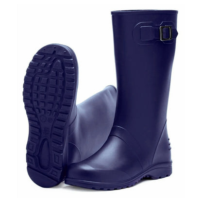 Botas de Lluvia Elegantes Mujer 🌧️ Impermeables Antideslizantes de Caucho con Hebilla – Moda y Protección en Días Lluviosos