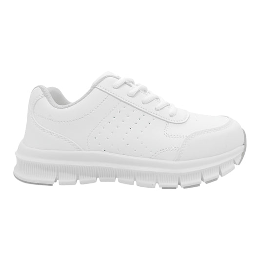 Tenis Colegiales Croydon Blanco | Comodidad, Resistencia y Calidad para el Día Escolar