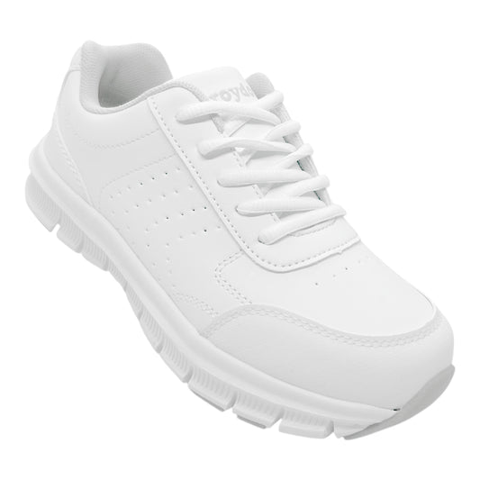 Tenis Colegiales Croydon Blanco | Comodidad, Resistencia y Calidad para el Día Escolar