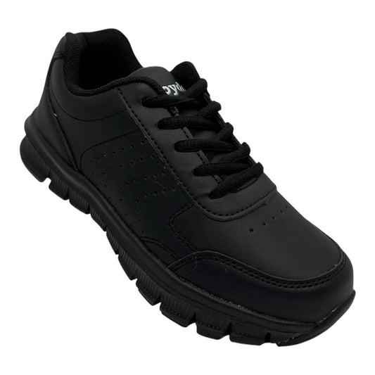 Zapato Tenis Colegial Negro Croydon Niño con Cordones | Elegancia y Durabilidad para el Colegio
