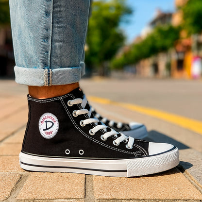 🏆 Tenis Bota Discovery Negro Croydon en Lona – Modelo Alto Casual
