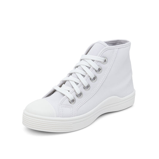 Tenis en Lona Blanco Tipo Bota Colegial Unisex Venus 👟 Resistentes, Cómodos y Duraderos