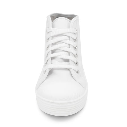 Tenis en Lona Blanco Tipo Bota Colegial Unisex Venus 👟 Resistentes, Cómodos y Duraderos