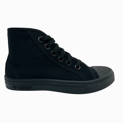 Tenis en Lona Negro Tipo Bota Colegial Unisex Venus 👟 Resistentes, Cómodos y Duraderos