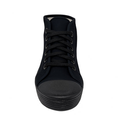 Tenis en Lona Negro Tipo Bota Colegial Unisex Venus 👟 Resistentes, Cómodos y Duraderos
