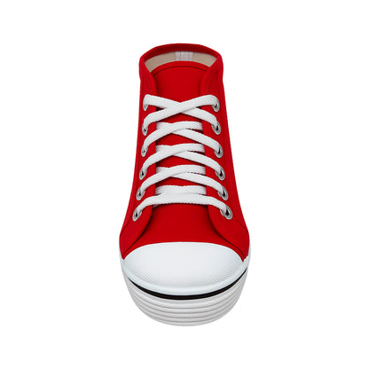 Tenis en Lona RojoTipo Bota Colegial Unisex Venus 👟 Resistentes, Cómodos y Duraderos – Calzado Escolar