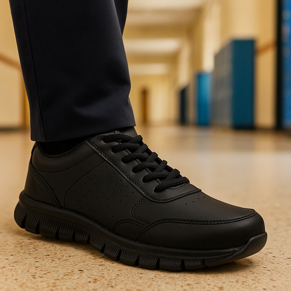 Zapato Tenis Colegial Negro Croydon Niño con Cordones | Elegancia y Durabilidad para el Colegio