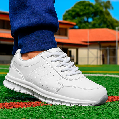 Tenis Colegiales Croydon Blanco | Comodidad, Resistencia y Calidad para el Día Escolar