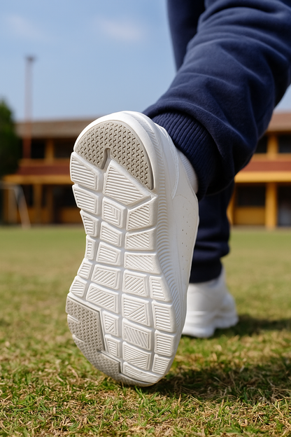 Tenis Colegiales Croydon Blanco | Comodidad, Resistencia y Calidad para el Día Escolar