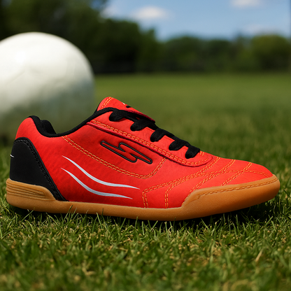 Tenis Zapatillas Futsala Torretín Naranja Cocido para Hombre y Mujer Resistentes Fútbol Cancha Sintética