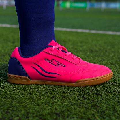 Tenis Zapatillas Futsala Torretín Fucsia Cocido para Hombre y Mujer Resistentes Fútbol Cancha Sintética