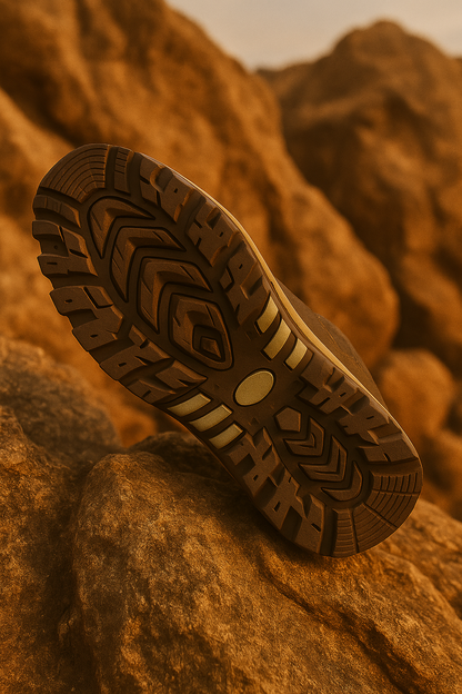 Zapatos Tenis de Cuero Hombre Para Senderismo y Terrenos Ásperos