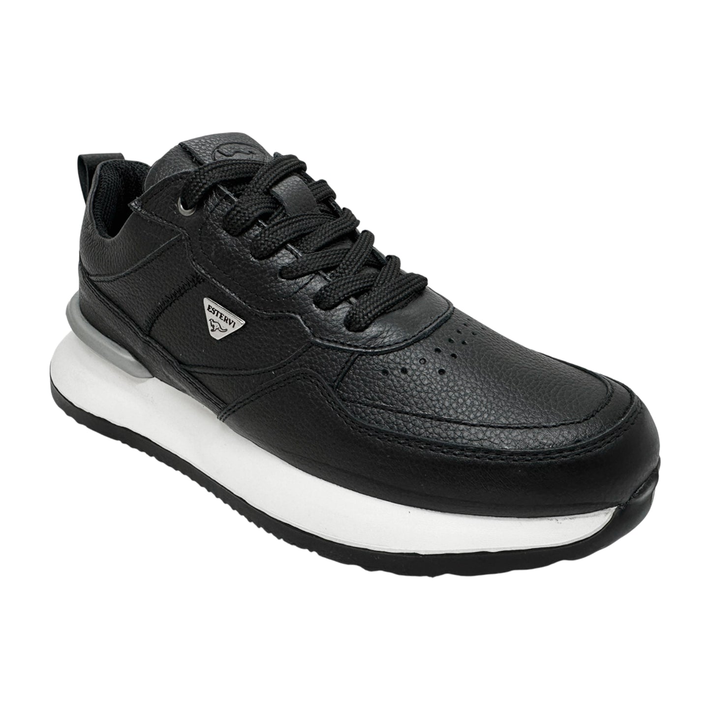 Zapato En Cuero Semiformal Para Hombre Estervi Torino Lite Color Negro👞🧔✨