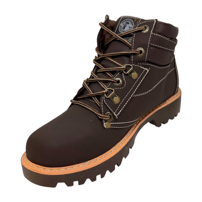 ⛰️BOTAS ALVINES CUERO CAFÉ GENUINO PARA HOMBRE COSIDAS TRABAJO 🥾